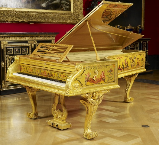 This piano was made especially for Queen Victoria and is decorated with monkeys- her favourite animal as a child! 