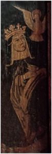 16th century painted roodscreen panel of St Bridget of Sweden St Andrew's Church Kenn